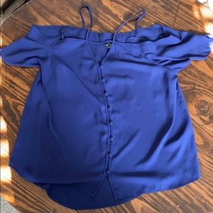 Blue off shoulder express top